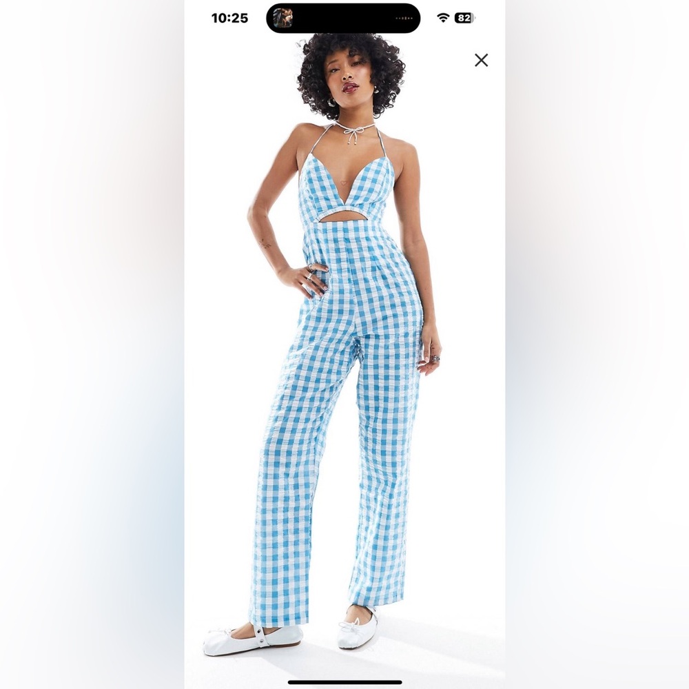 PLAID JUMPSUIT